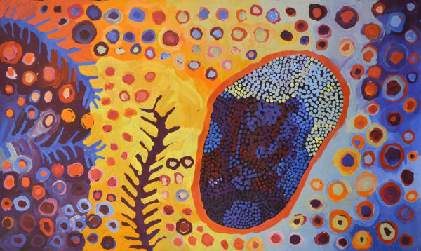 Helen Curtis Cave Hill acrylic on linen 120 x 200 cm