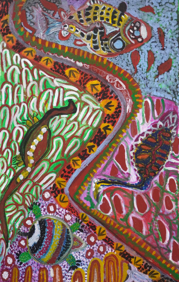 Janet Dreamer, Canvas/My Mother's Country - Old Flora Valley Station - Wungu , 2019