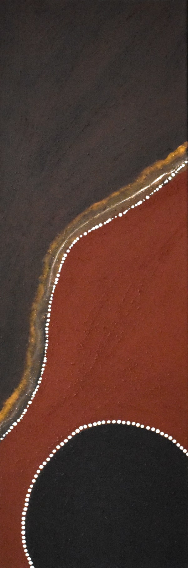 Mark Nodea Tulmurrung, 2020 ochre and PVA fixative on canvas 100 x 30 cm