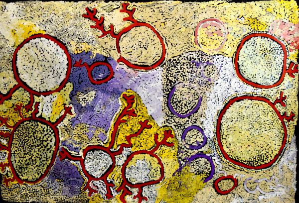 Simon Hogan Lingka, 2022 Acrylic on linen 200 x 137 cm