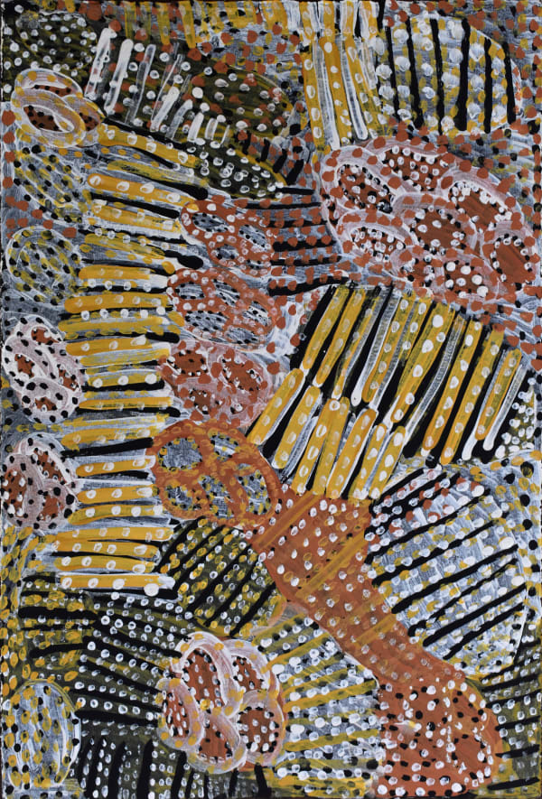 Lorna Kantilla Jilmara, 2019 Ochre Pigment on paper 56.5 x 38 cm