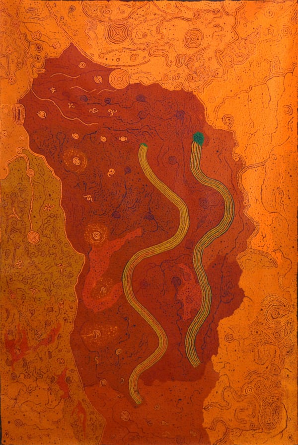 Keith Stevens Piltati 2013 acrylic on linen 100 x 150 cm