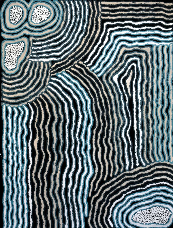 Myra Giles Purrungu, Python Story Acrylic on Canvas 100x 76 cm