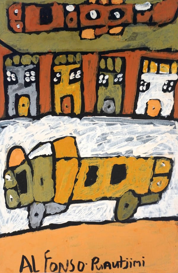 Alfonso Puautjimi, Landscape red plane, 2023