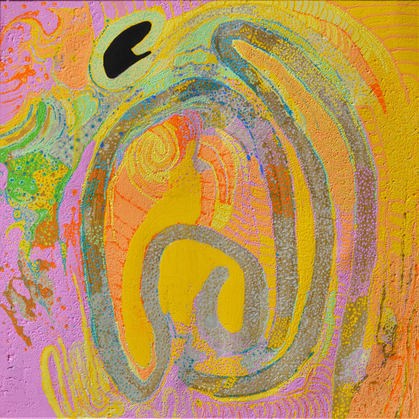 Daniel Walbidi Daiyku 2018 acrylic on canvas 100 x 100 cm