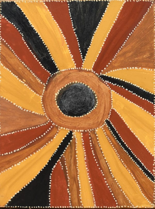 Peggy Patrick Yingerrewoony (whirlpool), 2014 natural ochre and pigment on canvas 80 x 60 cm