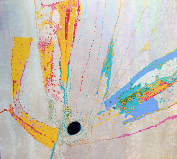 Daniel Walbidi + Matthew Johnson Wonga (Conversation) acrylic on plywood 90 x 100 cm