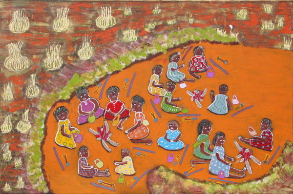 Jean Burke Waiting for the Toyota acrylic on canvas 101.6 x 152 cm