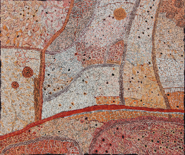 Betty Chimney Ngayuku Ngura (My Country), 2021 acrylic on linen 167 x 198 cm