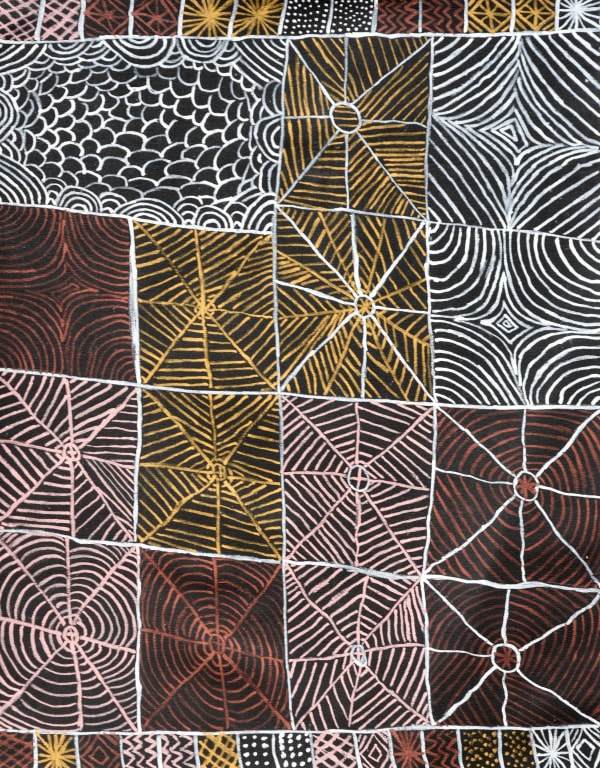 Virginia Galarla Parlini Jilamara, 2022 ochre on canvas 70 x 90 cm