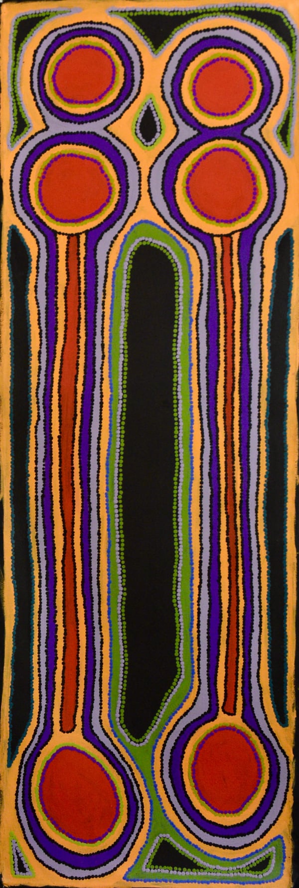 Pauline Sunfly Wilkinkarra, 2022 acrylic on linen 40.6 x 121.9 cm