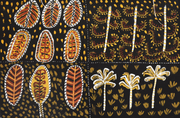 Virginia Galarla Murrakupuni, 2018 ochre on canvas 80 x 50 cm