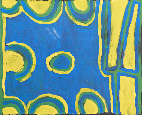 Bob Gibson Warlurtu acrylic on canvas 74 x 59 cm