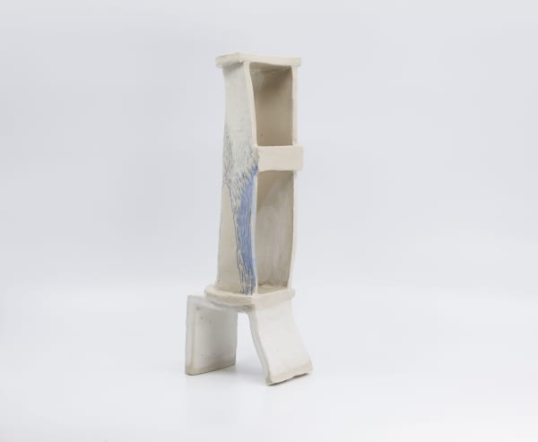 Anna John Standing/Chair Sculpture (windy dot com series), 2020 glazed stoneware 28 x 7 x 9 cm