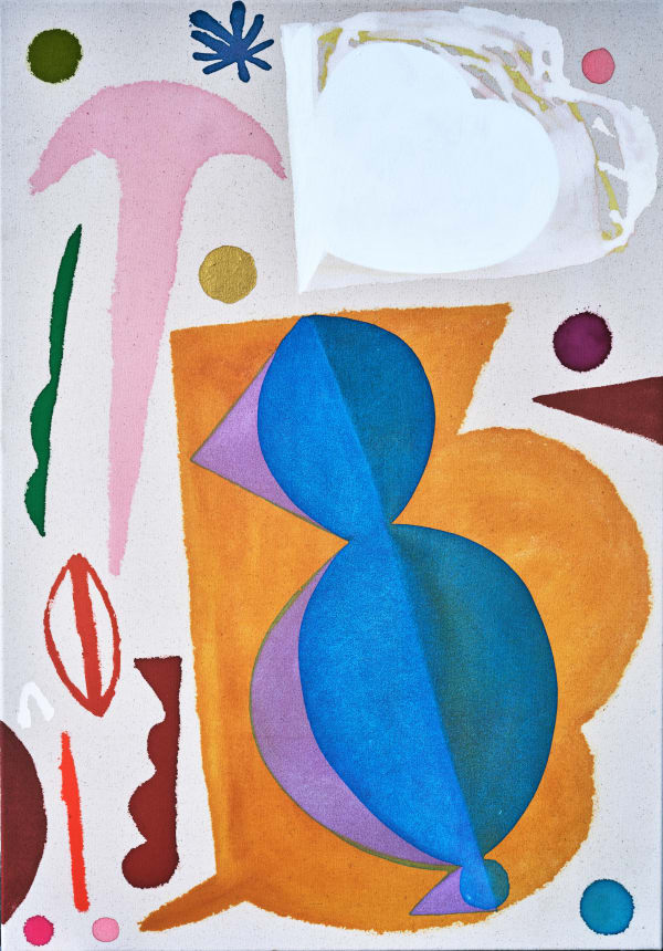 Becky Blair Uncommon Thread, 2022 acrylic and mixed media on canvas 70 x 100 cm