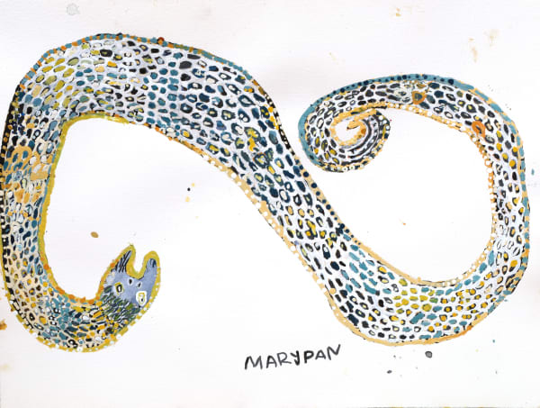 Mary Katatjuku Pan Animal Tjuta - Animals from Watarru, 2023 ink on arches paper 40 x 30 cm