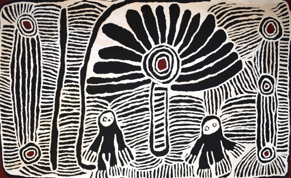 Linda Syddick Windmill - First Contact acrylic on linen 91.8 x 151 cm