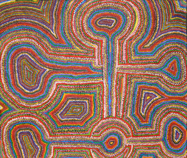 Samuel Miller Ngayuku Ngura acrylic on linen 91 x 107 cm