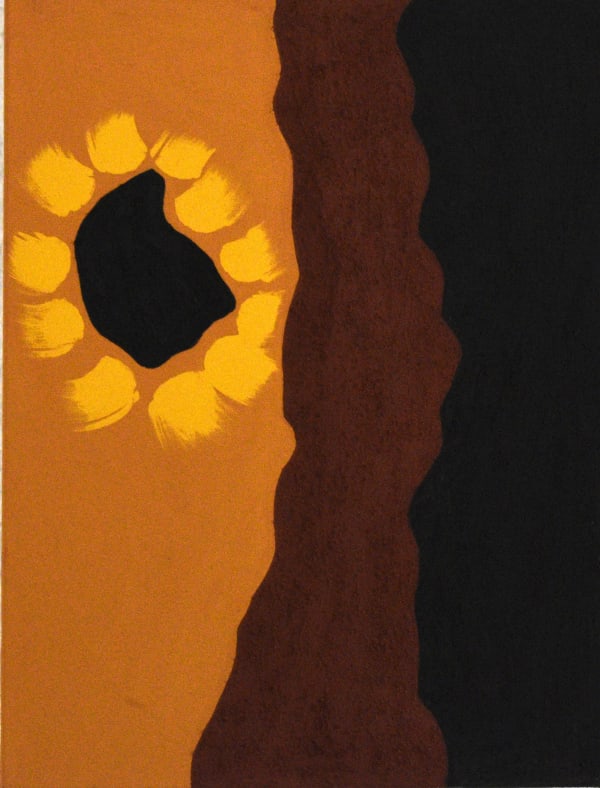 Madelene Purdie Warrambany, 2021 ochre and acrylic on canvas 80 x 60 cm