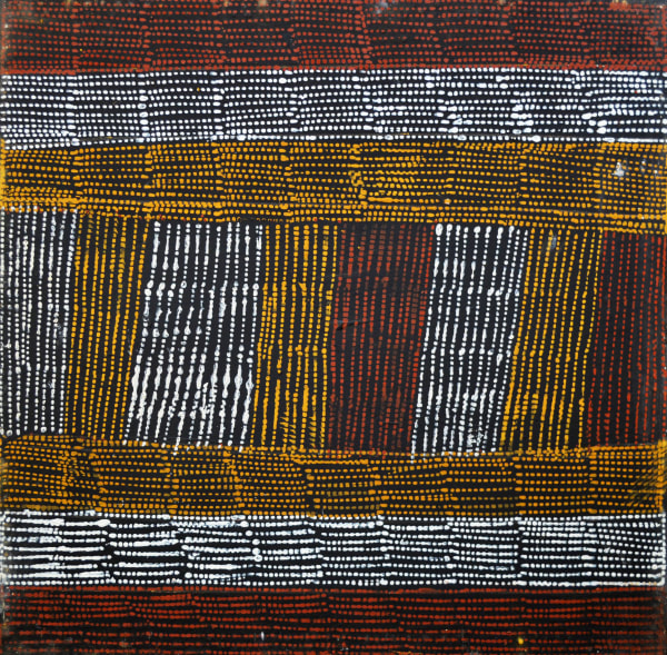 Dymphna Kerinauia Jilamara natural ochres on canvas 60 x 60 cm