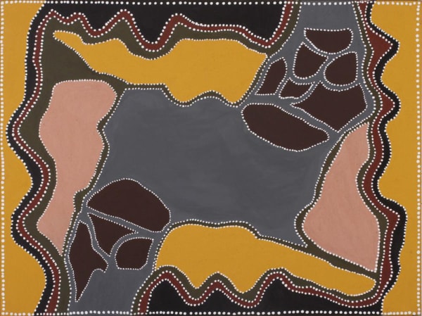 Beryline Mung Red Butte, Texas Country natural ochre and pigments on canvas 120 x 90 cm