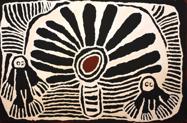 Linda Syddick Windmill - First Contact acrylic on linen 59 x 91.3 cm