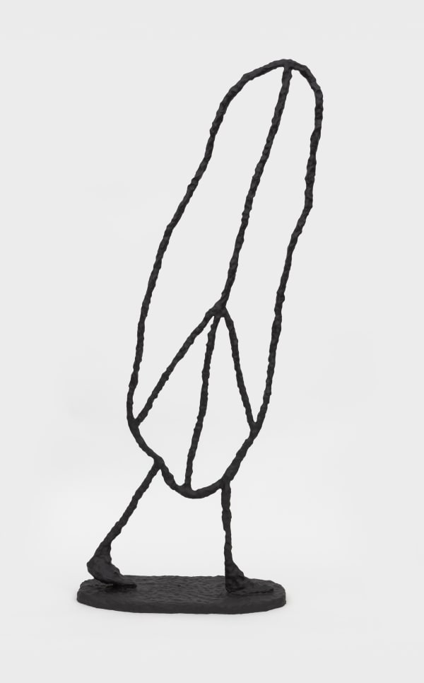 Wendy White Low Relief (Alone in Public), 2022 Wire, wood, epoxy resin, enamel 61 x 26 x 11.25 in