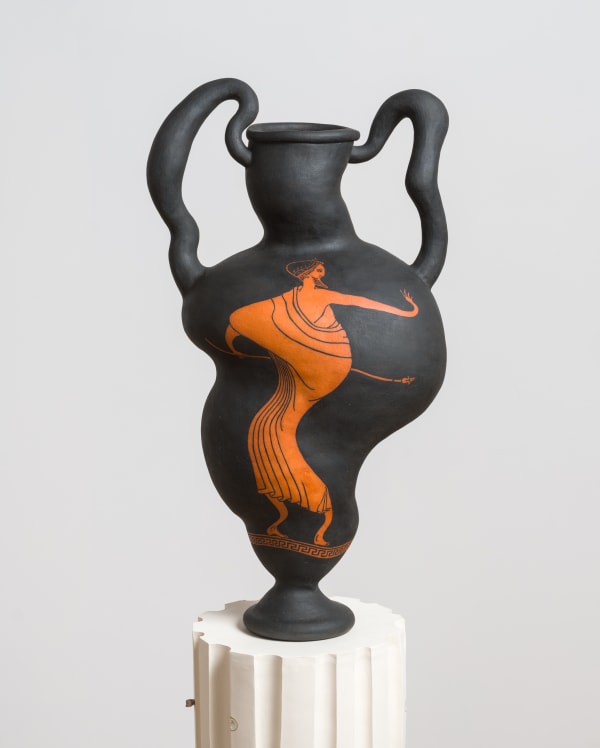 Cammie Staros Cupbearer, 2023 Ceramic, pebbles, and shells 22 ½ x 13 x 8 in 57.1 x 33 x 20.3 cm