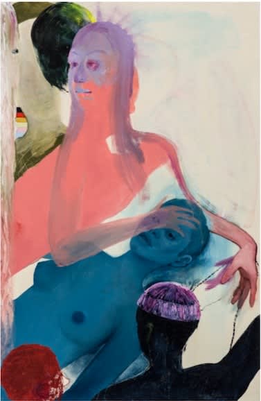 Naudline Pierre Eye See, 2017 Oil and enamel on canvas 40 x 26 inches