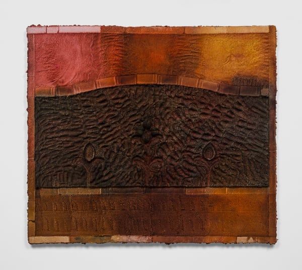 Aryana Minai Field Echo II, 2023 Dyed handmade paper mounted on panel 41 x 47 in 104.1 x 119.4 cm