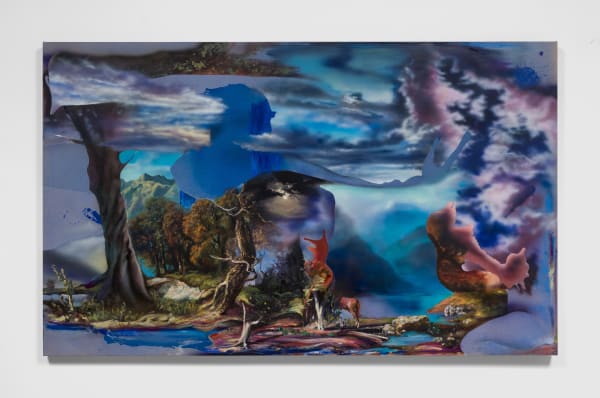 Annie Lapin Coriolis, 2023 Oil, acrylic, and oil stick on linen 50 x 82 in 127 x 208.3 cm