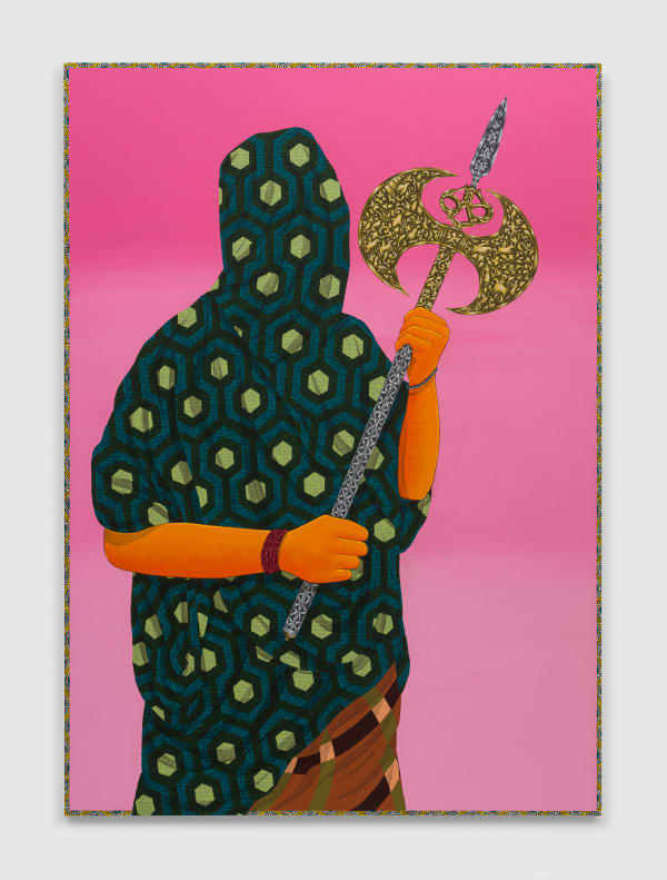 Amir H. Fallah Peacekeeper, 2022 acrylic on canvas 84 x 60 in 213.4 x 152.4 cm