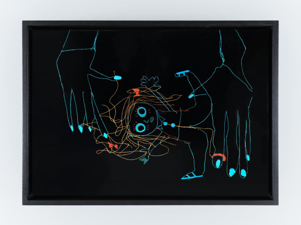 Summer Wheat Talking Doll, 2020 Pigment on wood 11.7 x 16.5 inches