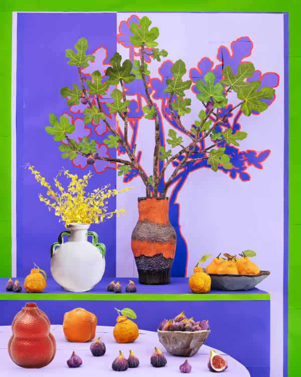 Daniel Gordon, Still Life With Figs and Oranges, 2023
