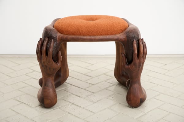 Vincent Pocsik, Stool with Oranges Hands and Ears, 2025
