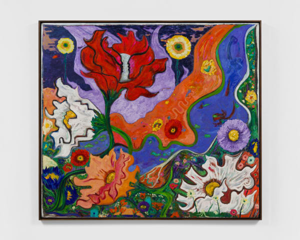 Daniel Gibson Red Earth Green River, 2024 Oil on linen 67 x 75 in 170.2 x 190.5 cm