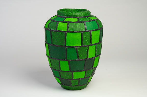 Daniel Gordon, Checkered Vessel in Green, 2024