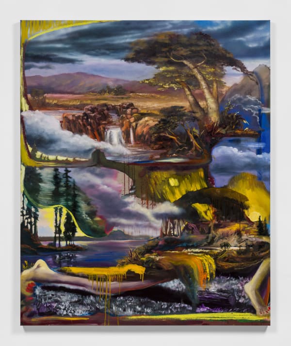 Annie Lapin Pose (States of Water), 2022 Acrylic, oil and oil stick on linen 72 x 59 in 182.9 x 149.9 cm