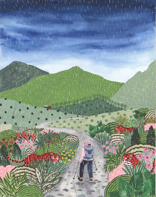 Sara Boccaccini Meadows, Monsoon Trek - Framed, 2023