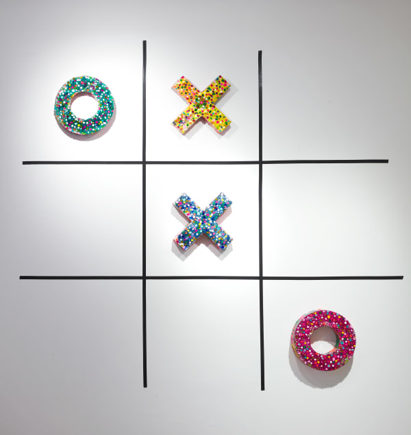 Gianluca Patti The Game #10, 2025 Acrylic and resin on panel 180 x 180 cm