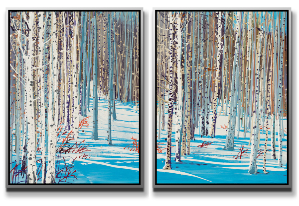 Simon Bull, From Our Window I & II, Diptych, 2025
