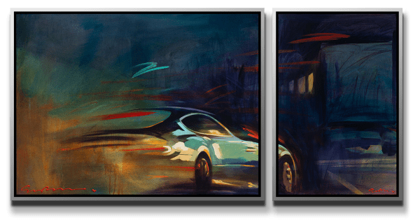 Simon Bull, Catch Me If You Can I & II, Diptych, 2025