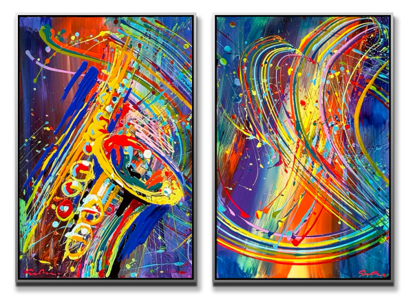 Simon Bull, As The Sun Goes Down I & II (Diptych), 2024