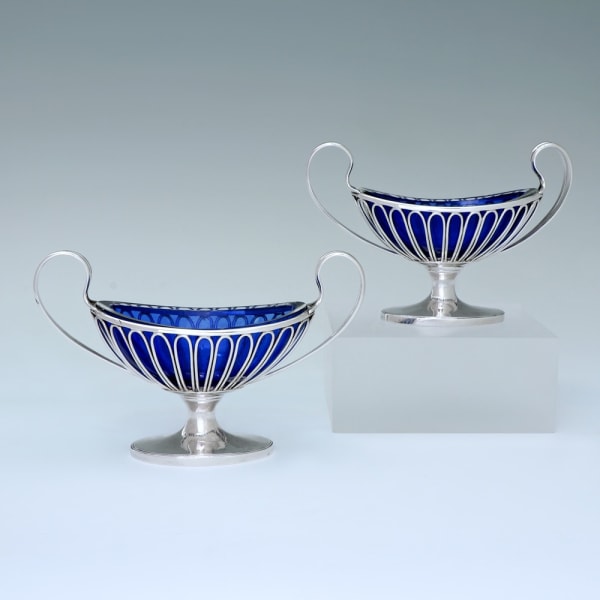 Francis W. Cooper, A Pair of 19th Century American Silver Salt Cellars, c. 1846-51