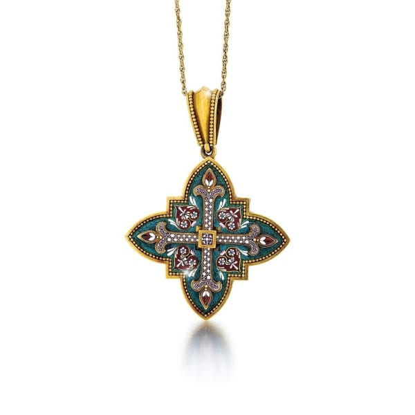 Ernesto Pierret, An Antiqie Italian Micro-Mosaic Pendant, c. 1860