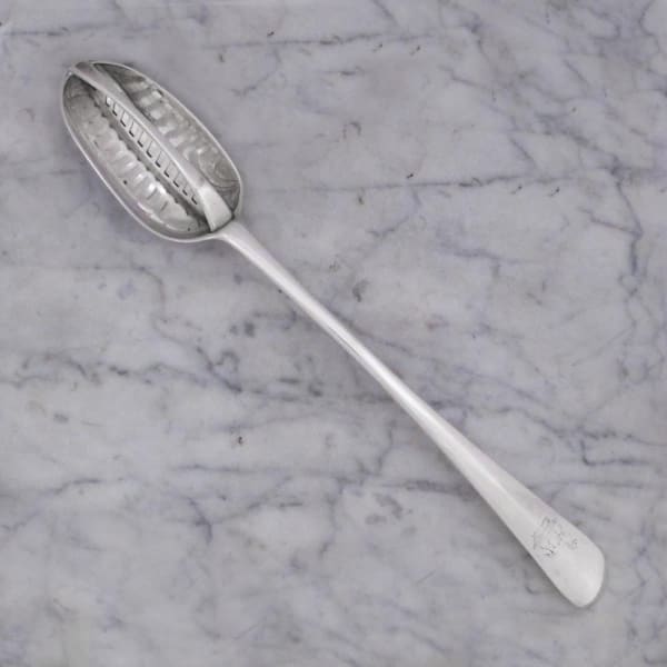 A George II Antique Irish Silver Straining Spoon, c. 1740