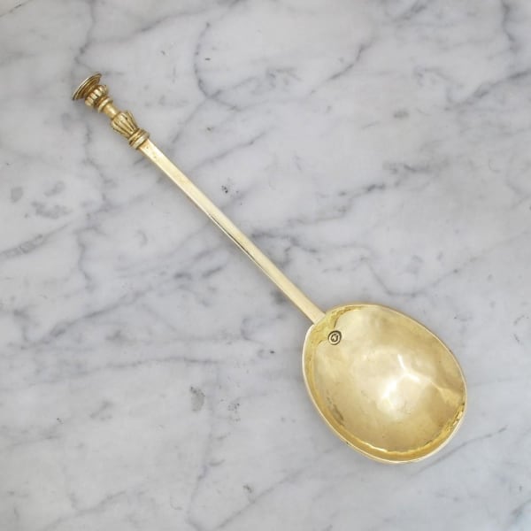 A Charles II Antique English Silver Seal-Top Spoon, c. 1663