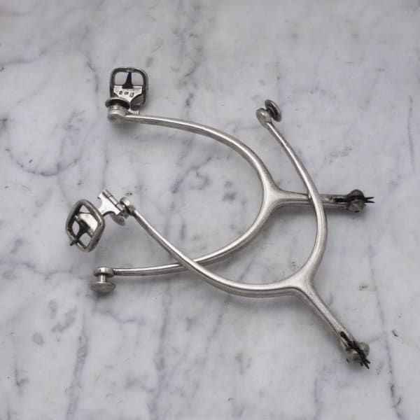 James Barber & William Whitwell, A Pair of Georgian Antique English Silver Spurs, c. 1825