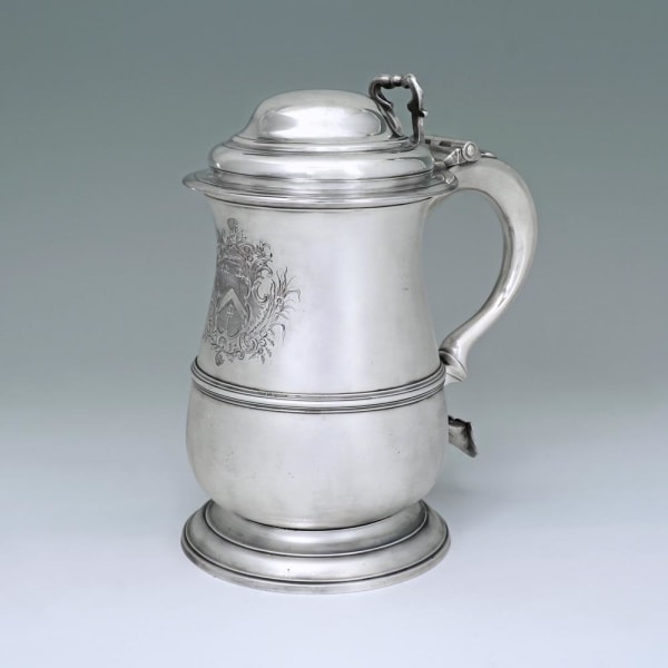 Fuller White, A George II Antique English Silver Tankard, 1747