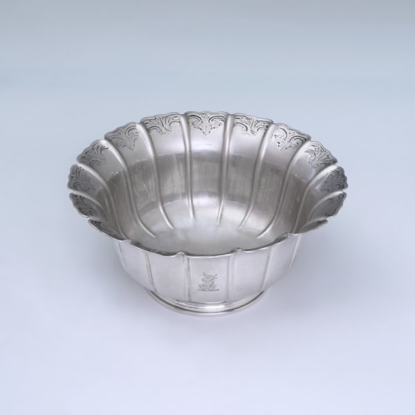 Pilleau, Peze, A George II Antique English Silver Bowl, 1744